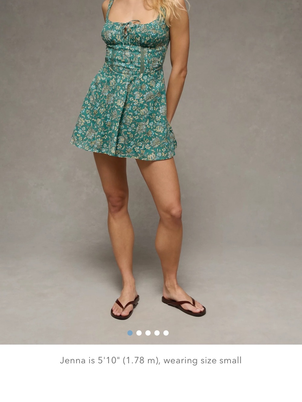 American Eagle Outfitters Teal Floral Mini Skirt